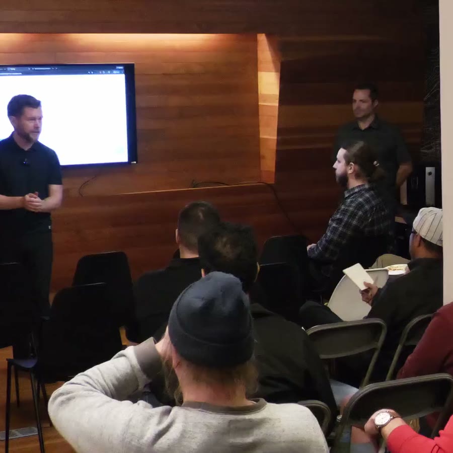 Attendees seated for a talk at Operators Teaching Operators in Portland