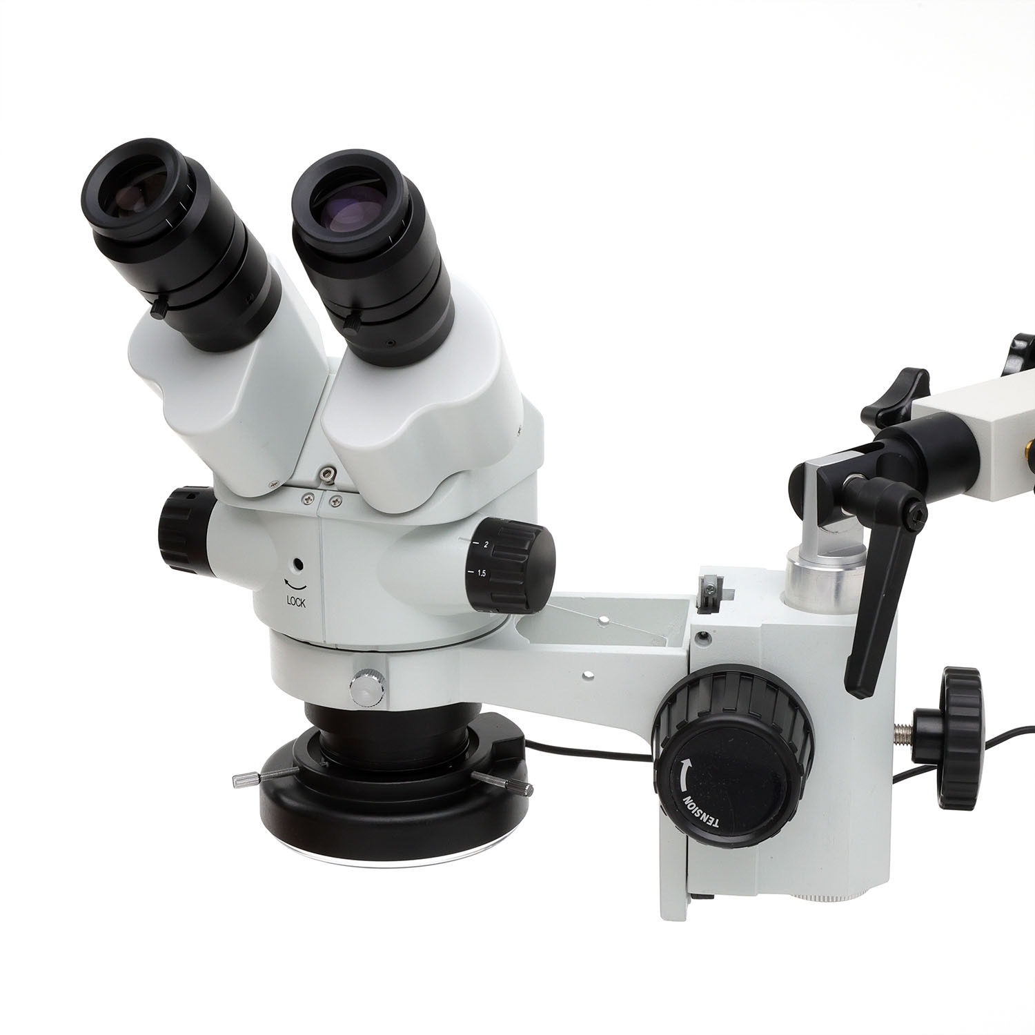 Stereo microscope head, component detail shot