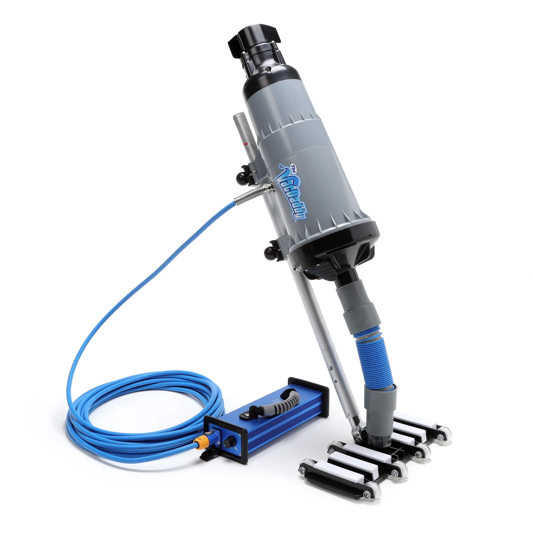 VacDaddy pool vacuum, full product on white